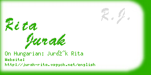 rita jurak business card